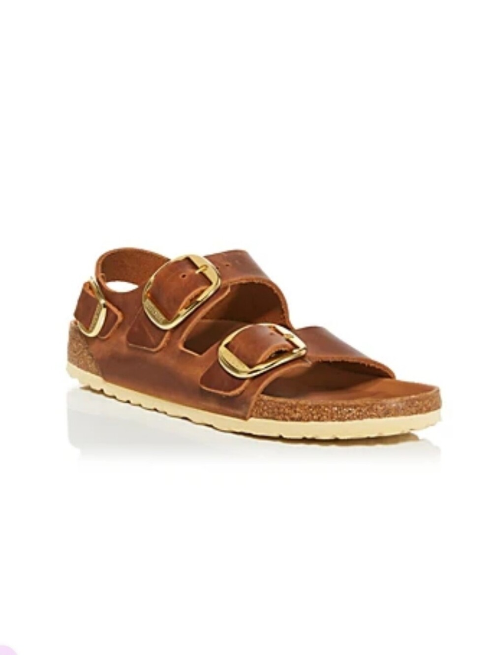 Birkenstock Milano Big Buckle Cognac Oiled Leather Sandal EU 42 Regular/Wide NWB